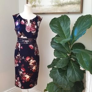 NWT! Sexy Enfocus Studio BodyCon Floral Midi Sheath Dress